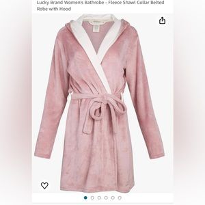 Pink Lucky Brand Fleece Robe Size Small